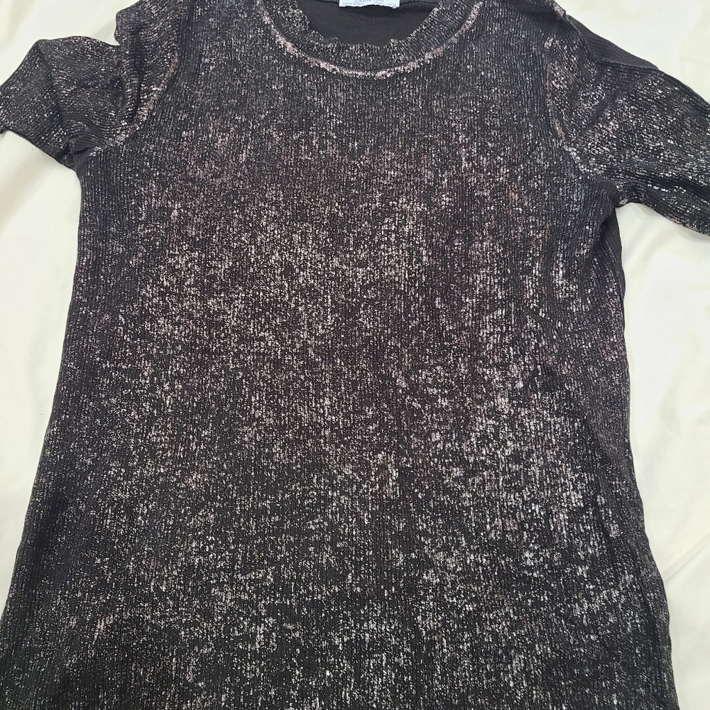 Zara black shiny shirt